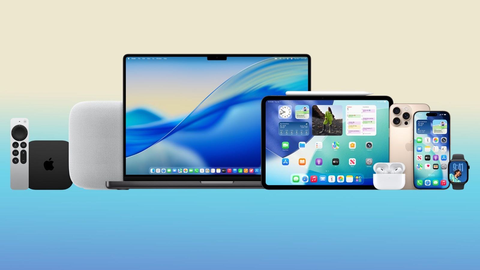Gamme Apple : MacBook, iPad, iPhone, AirPods, Apple Watch